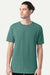 ComfortWash By Hanes GDH100 Mens Short Sleeve Crewneck T-Shirt Cactus Green Model Front
