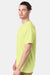 ComfortWash By Hanes GDH100 Mens Short Sleeve Crewneck T-Shirt Chic Lime Green Model Side