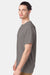 ComfortWash By Hanes GDH100 Mens Short Sleeve Crewneck T-Shirt Concrete Grey Model Side