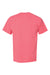 ComfortWash By Hanes GDH100 Mens Short Sleeve Crewneck T-Shirt Coral Craze Pink Flat Back