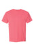 ComfortWash By Hanes GDH100 Mens Short Sleeve Crewneck T-Shirt Coral Craze Pink Flat Front