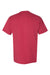 ComfortWash By Hanes GDH100 Mens Short Sleeve Crewneck T-Shirt Crimson Fall Flat Back