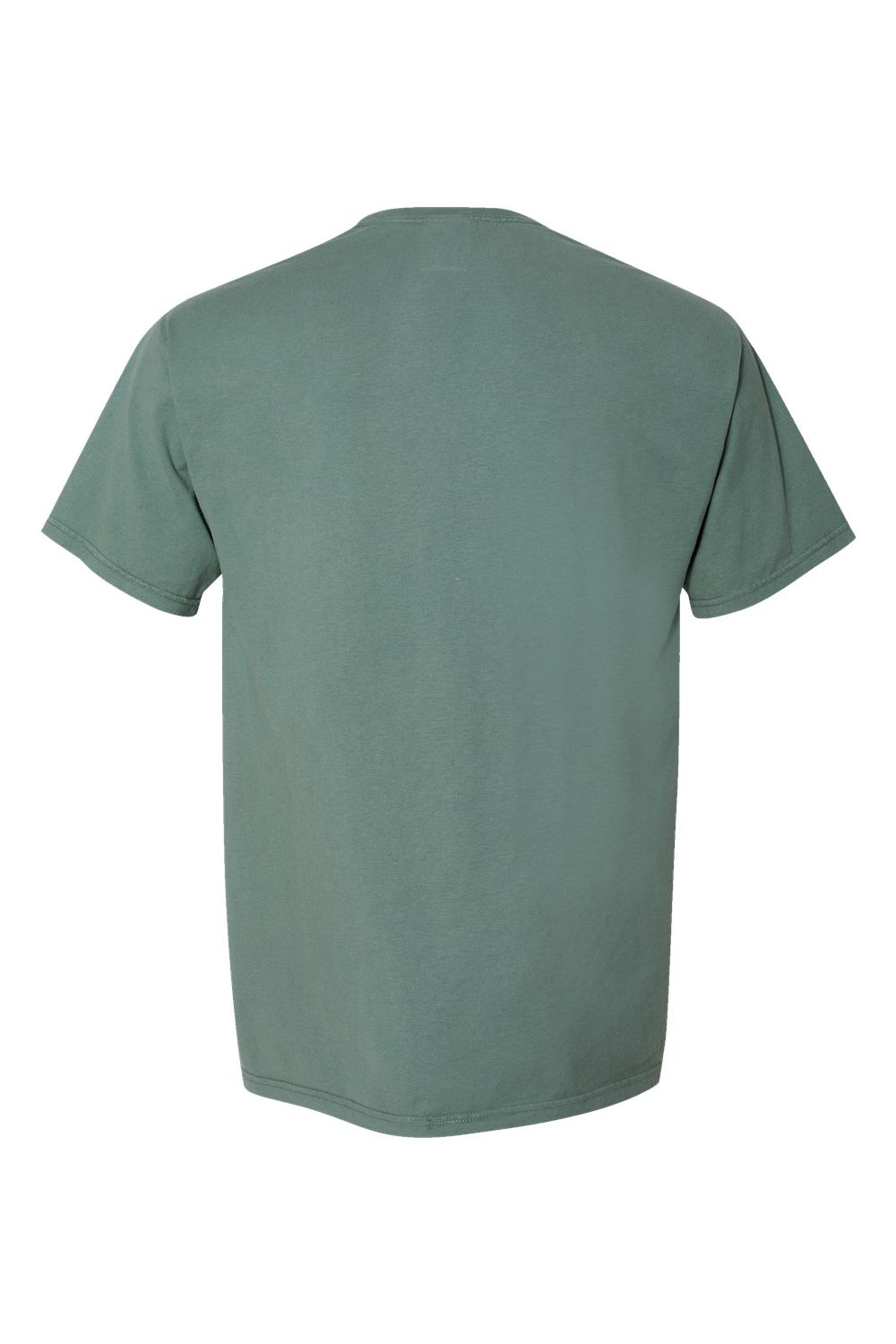 ComfortWash By Hanes GDH100 Mens Short Sleeve Crewneck T-Shirt Cypress Green Flat Back