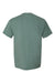 ComfortWash By Hanes GDH100 Mens Short Sleeve Crewneck T-Shirt Cypress Green Flat Back