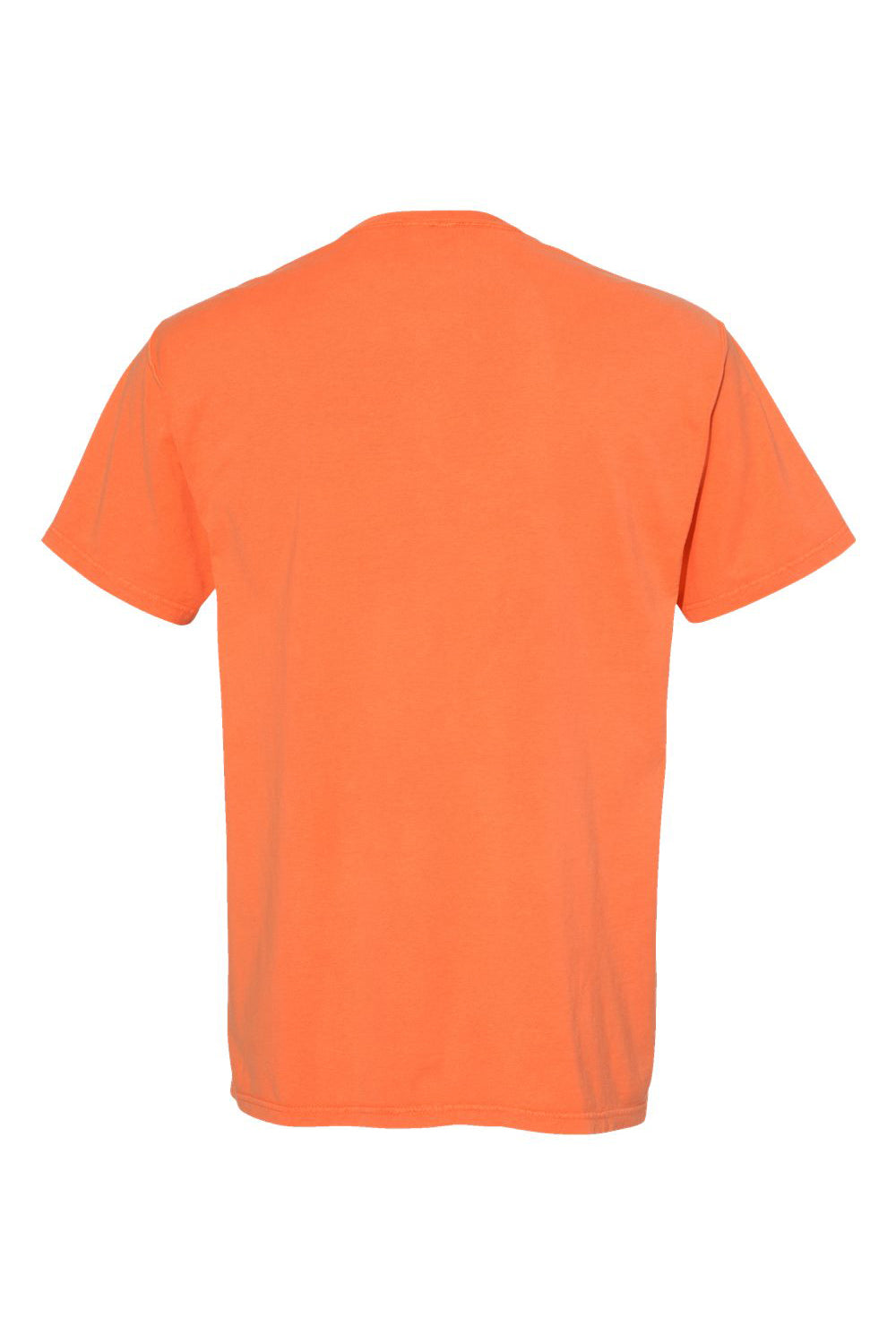 ComfortWash By Hanes GDH100 Mens Short Sleeve Crewneck T-Shirt Horizon Orange Flat Back