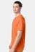 ComfortWash By Hanes GDH100 Mens Short Sleeve Crewneck T-Shirt Horizon Orange Model Side