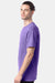 ComfortWash By Hanes GDH100 Mens Short Sleeve Crewneck T-Shirt Lavender Purple Model Side