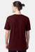 ComfortWash By Hanes GDH100 Mens Short Sleeve Crewneck T-Shirt Maroon Model Back