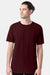 ComfortWash By Hanes GDH100 Mens Short Sleeve Crewneck T-Shirt Maroon Model Front