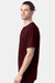 ComfortWash By Hanes GDH100 Mens Short Sleeve Crewneck T-Shirt Maroon Model Side