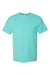 ComfortWash By Hanes GDH100 Mens Short Sleeve Crewneck T-Shirt Mint Green Flat Front