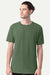 ComfortWash By Hanes GDH100 Mens Short Sleeve Crewneck T-Shirt Moss Green Model Front