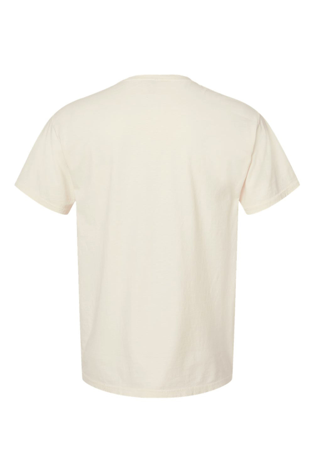 ComfortWash By Hanes GDH100 Mens Short Sleeve Crewneck T-Shirt Parchment Flat Back