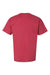 ComfortWash By Hanes GDH150 Mens Short Sleeve Crewneck T-Shirt w/ Pocket Crimson Fall Flat Back