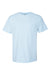 ComfortWash By Hanes GDH150 Mens Short Sleeve Crewneck T-Shirt w/ Pocket Soothing Blue Flat Front