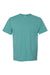 ComfortWash By Hanes GDH150 Mens Short Sleeve Crewneck T-Shirt w/ Pocket Spanish Moss Green Flat Front