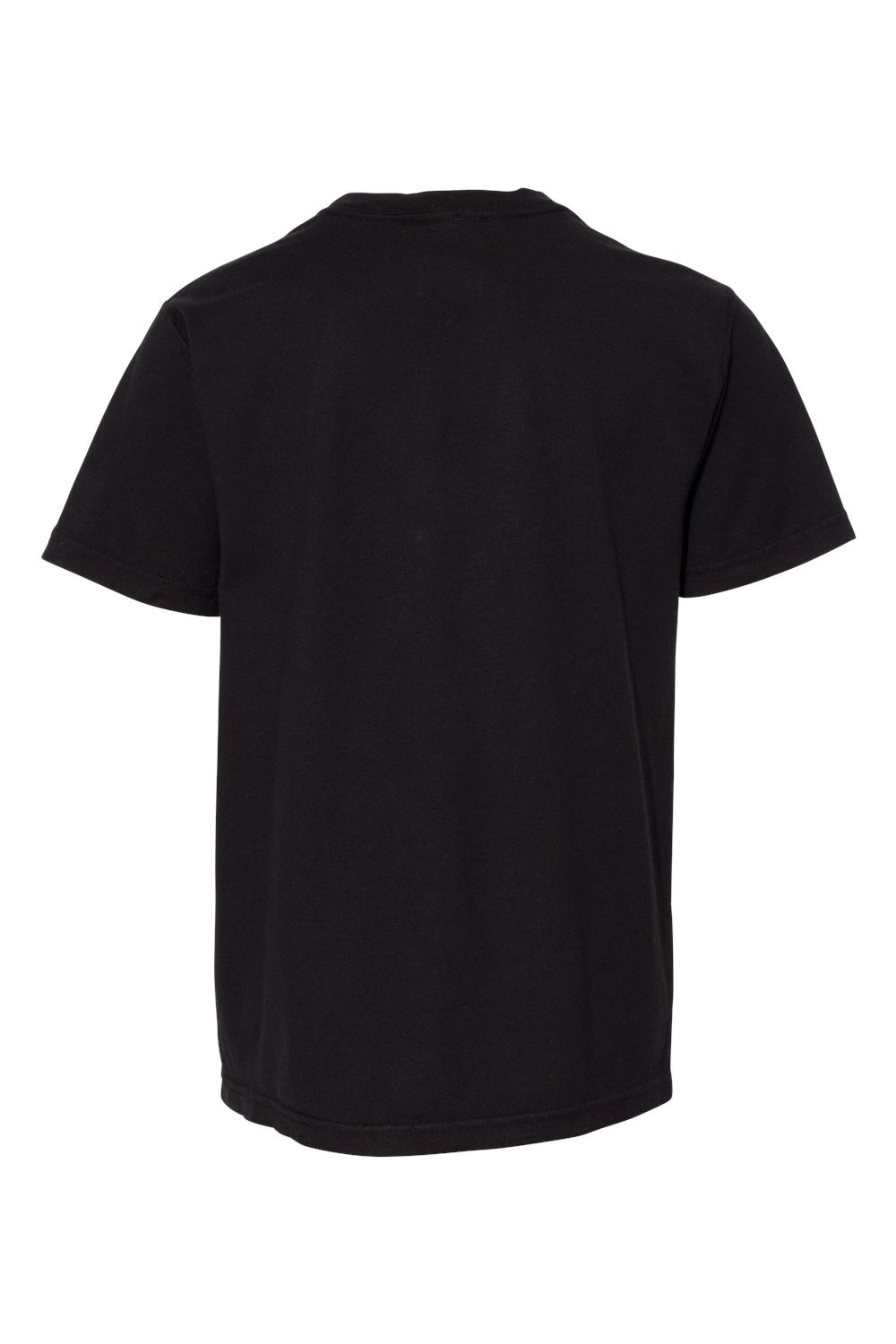 ComfortWash By Hanes GDH175 Youth Short Sleeve Crewneck T-Shirt Black Flat Back