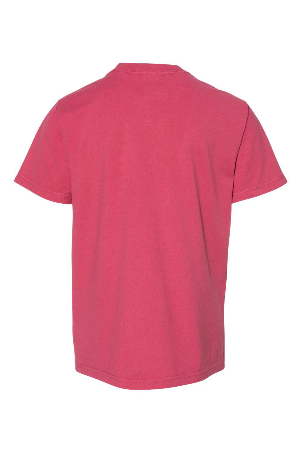 ComfortWash By Hanes GDH175 Youth Short Sleeve Crewneck T-Shirt Crimson Fall Flat Back