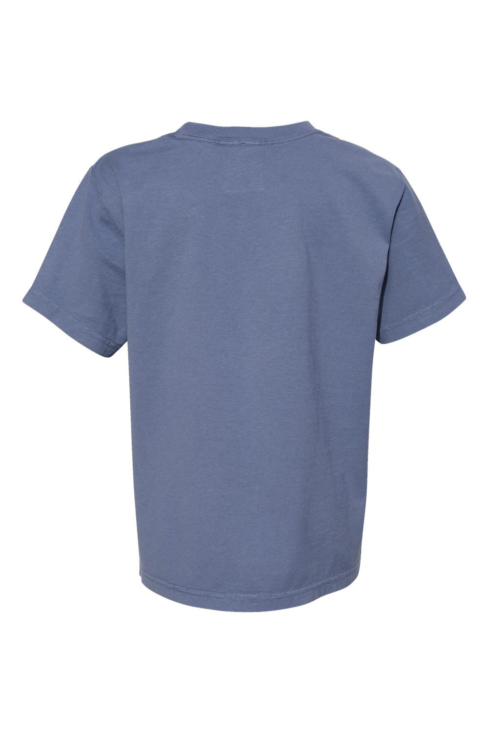 ComfortWash By Hanes GDH175 Youth Short Sleeve Crewneck T-Shirt Saltwater Blue Flat Back