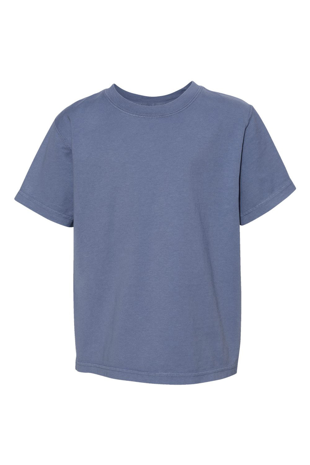 ComfortWash By Hanes GDH175 Youth Short Sleeve Crewneck T-Shirt Saltwater Blue Flat Front