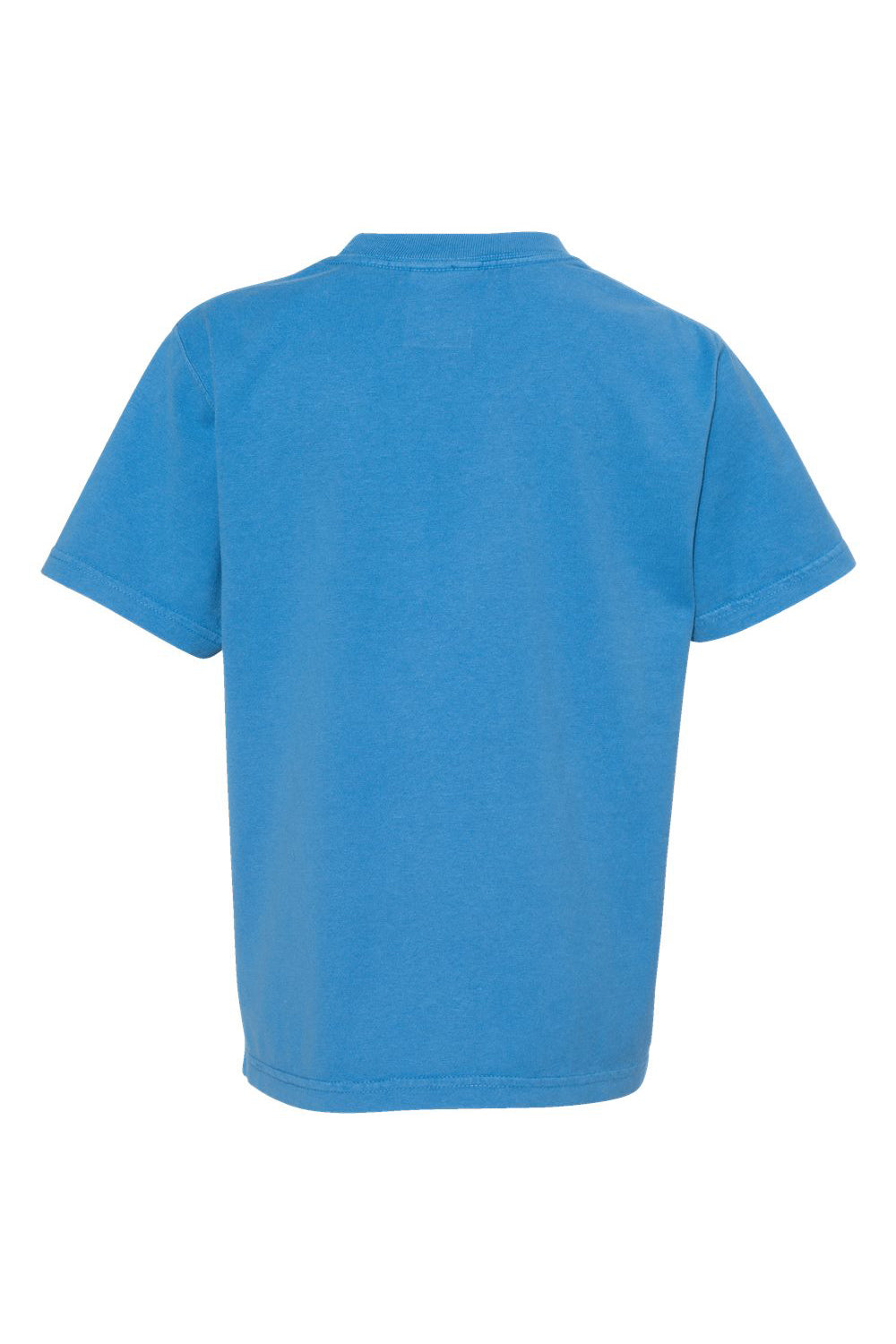 ComfortWash By Hanes GDH175 Youth Short Sleeve Crewneck T-Shirt Summer Sky Blue Flat Back