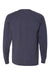ComfortWash By Hanes GDH200 Mens Long Sleeve Crewneck T-Shirt Anchor Slate Blue Flat Back
