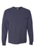 ComfortWash By Hanes GDH200 Mens Long Sleeve Crewneck T-Shirt Anchor Slate Blue Flat Front