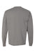 ComfortWash By Hanes GDH200 Mens Long Sleeve Crewneck T-Shirt Concrete Grey Flat Back