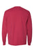 ComfortWash By Hanes GDH200 Mens Long Sleeve Crewneck T-Shirt Crimson Fall Red Flat Back