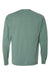 ComfortWash By Hanes GDH200 Mens Long Sleeve Crewneck T-Shirt Cypress Green Flat Back