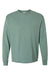 ComfortWash By Hanes GDH200 Mens Long Sleeve Crewneck T-Shirt Cypress Green Flat Front