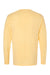 ComfortWash By Hanes GDH200 Mens Long Sleeve Crewneck T-Shirt Summer Squash Yellow Flat Back