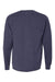 ComfortWash By Hanes GDH250 Mens Long Sleeve Crewneck T-Shirt w/ Pocket Anchor Slate Blue Flat Back
