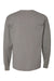 ComfortWash By Hanes GDH250 Mens Long Sleeve Crewneck T-Shirt w/ Pocket Concrete Grey Flat Back