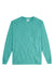 ComfortWash By Hanes GDH250 Mens Long Sleeve Crewneck T-Shirt w/ Pocket Spanish Moss Green Flat Front