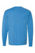 ComfortWash By Hanes GDH250 Mens Long Sleeve Crewneck T-Shirt w/ Pocket Summer Sky Blue Flat Back