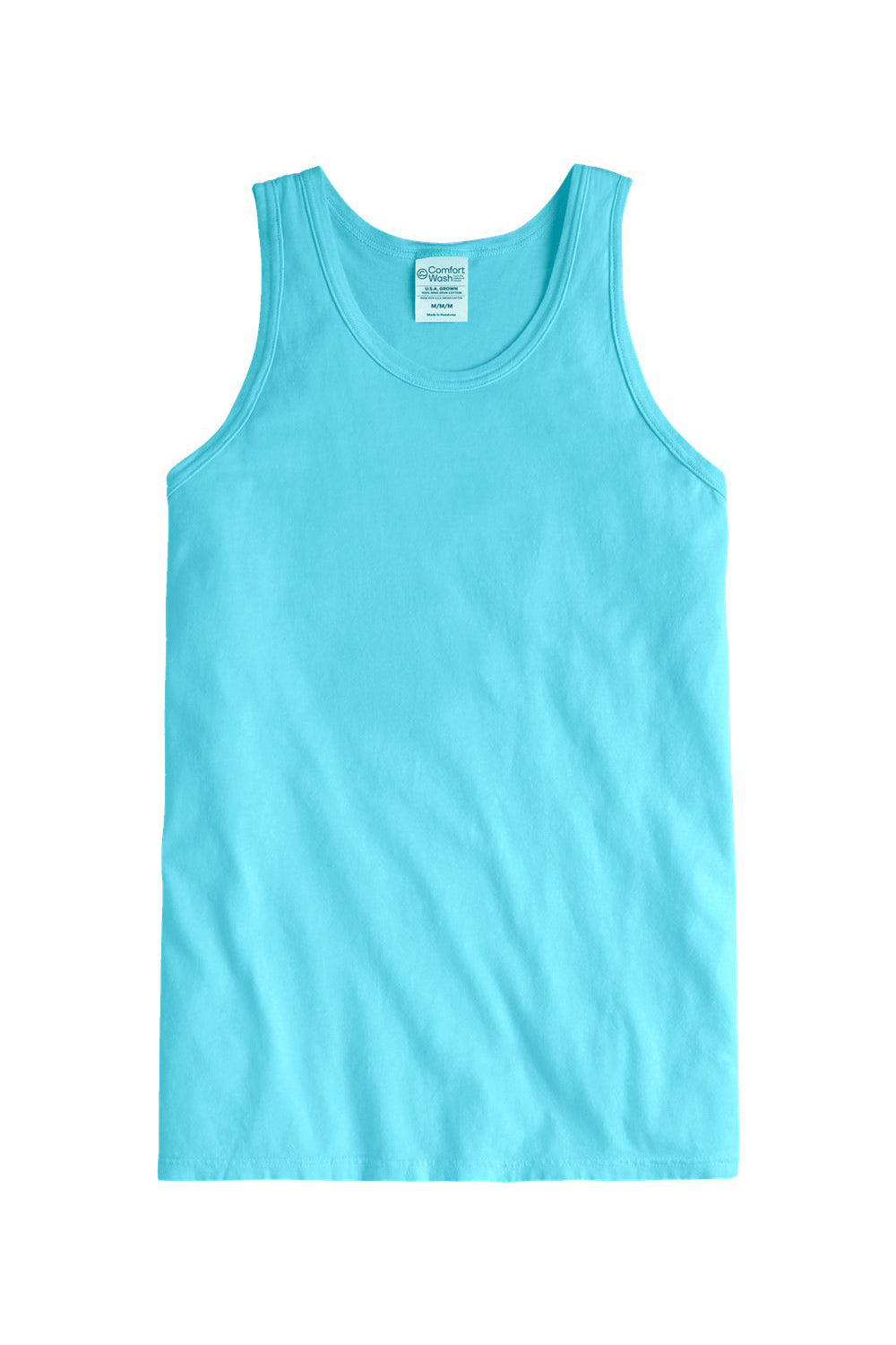 ComfortWash By Hanes GDH300 Mens Tank Top Freshwater Blue Flat Front