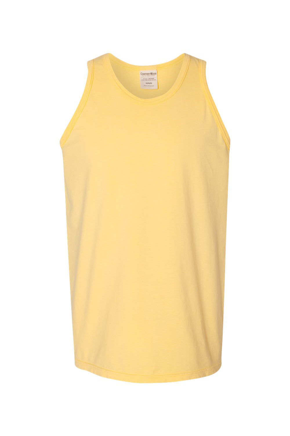 ComfortWash By Hanes GDH300 Mens Tank Top Summer Squash Yellow Flat Front
