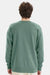 ComfortWash By Hanes GDH400 Mens Crewneck Sweatshirt Cypress Green Model Back