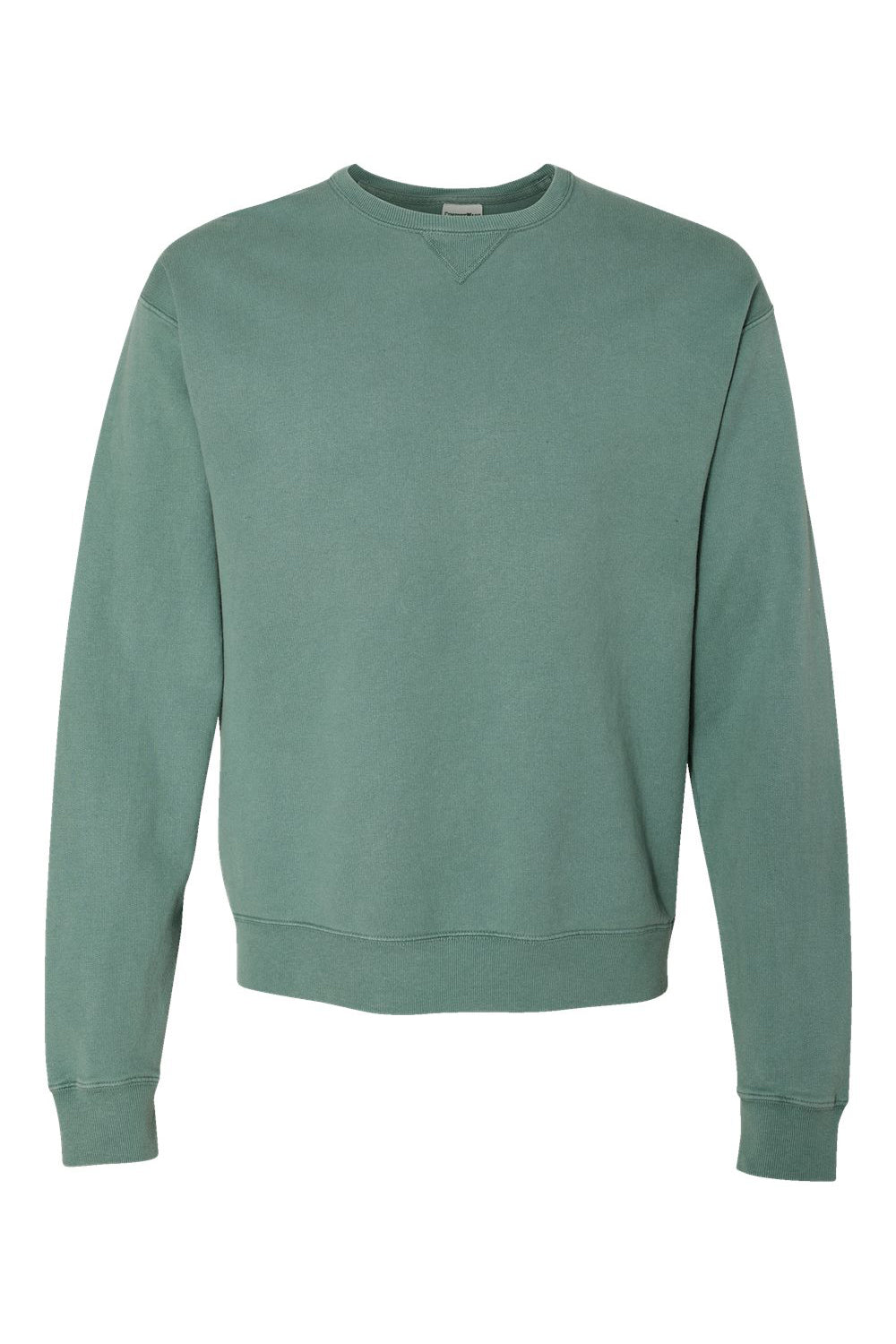 ComfortWash By Hanes GDH400 Mens Crewneck Sweatshirt Cypress Green Flat Front
