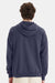 ComfortWash By Hanes GDH450 Mens Hooded Sweatshirt Hoodie w/ Pouch Pocket Anchor Slate Blue Model Back