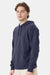 ComfortWash By Hanes GDH450 Mens Hooded Sweatshirt Hoodie w/ Pouch Pocket Anchor Slate Blue Model Side