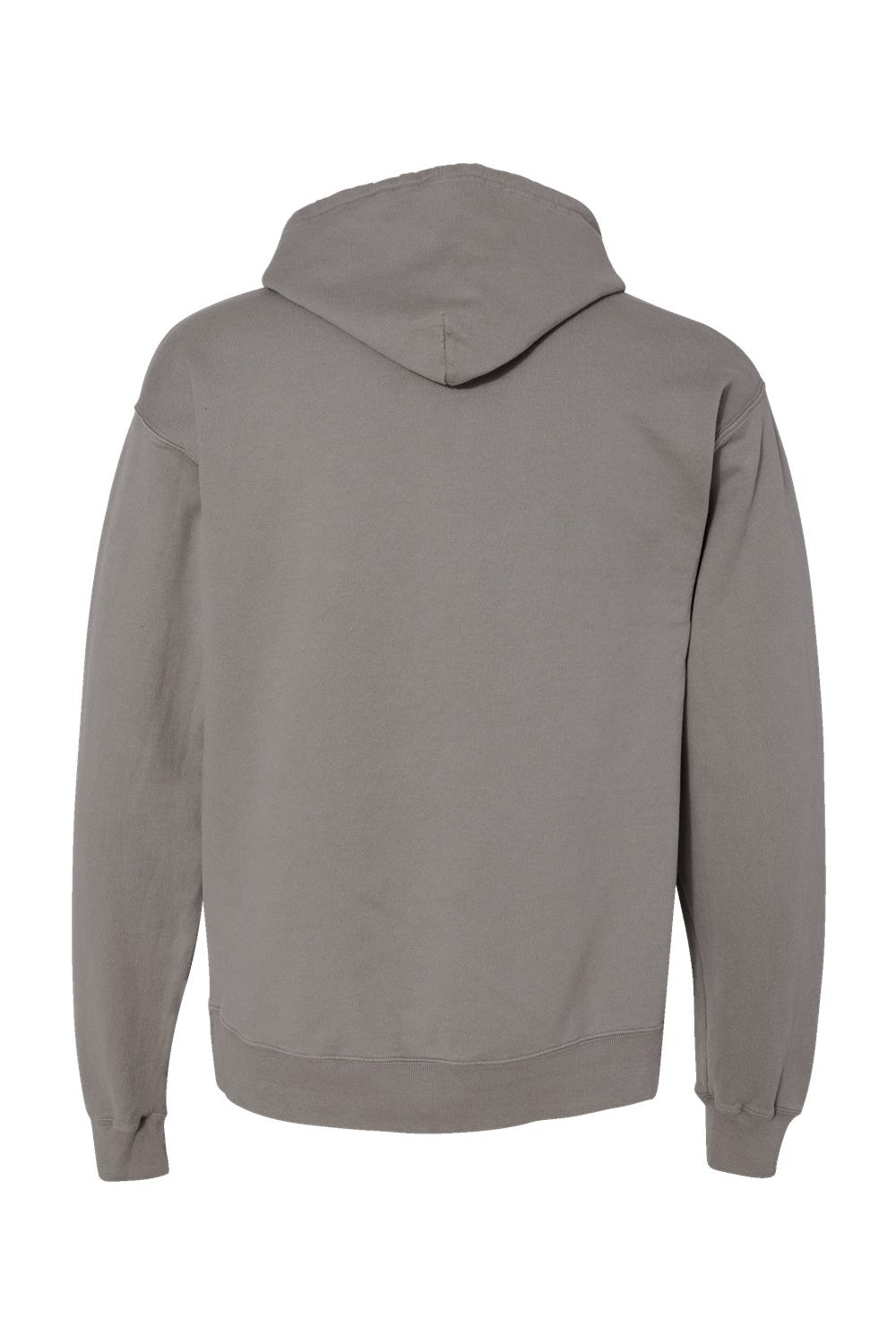 ComfortWash By Hanes GDH450 Mens Hooded Sweatshirt Hoodie w/ Pouch Pocket Concrete Grey Flat Back