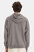 ComfortWash By Hanes GDH450 Mens Hooded Sweatshirt Hoodie w/ Pouch Pocket Concrete Grey Model Back