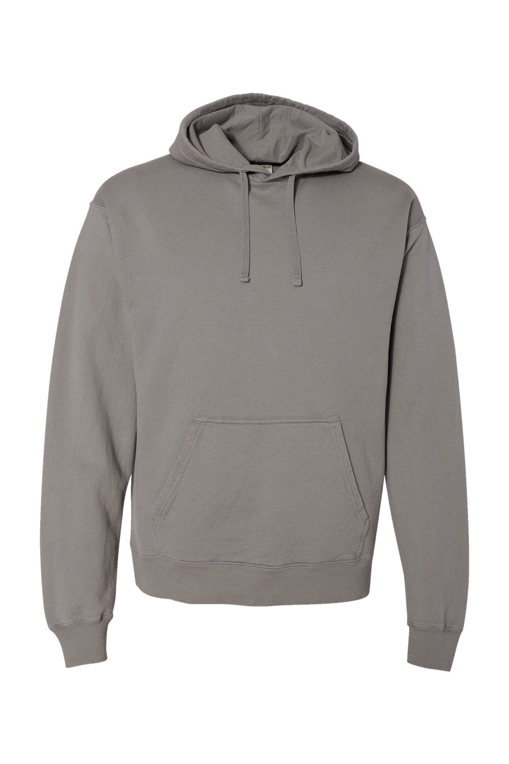 ComfortWash By Hanes GDH450 Mens Hooded Sweatshirt Hoodie w/ Pouch Pocket Concrete Grey Flat Front