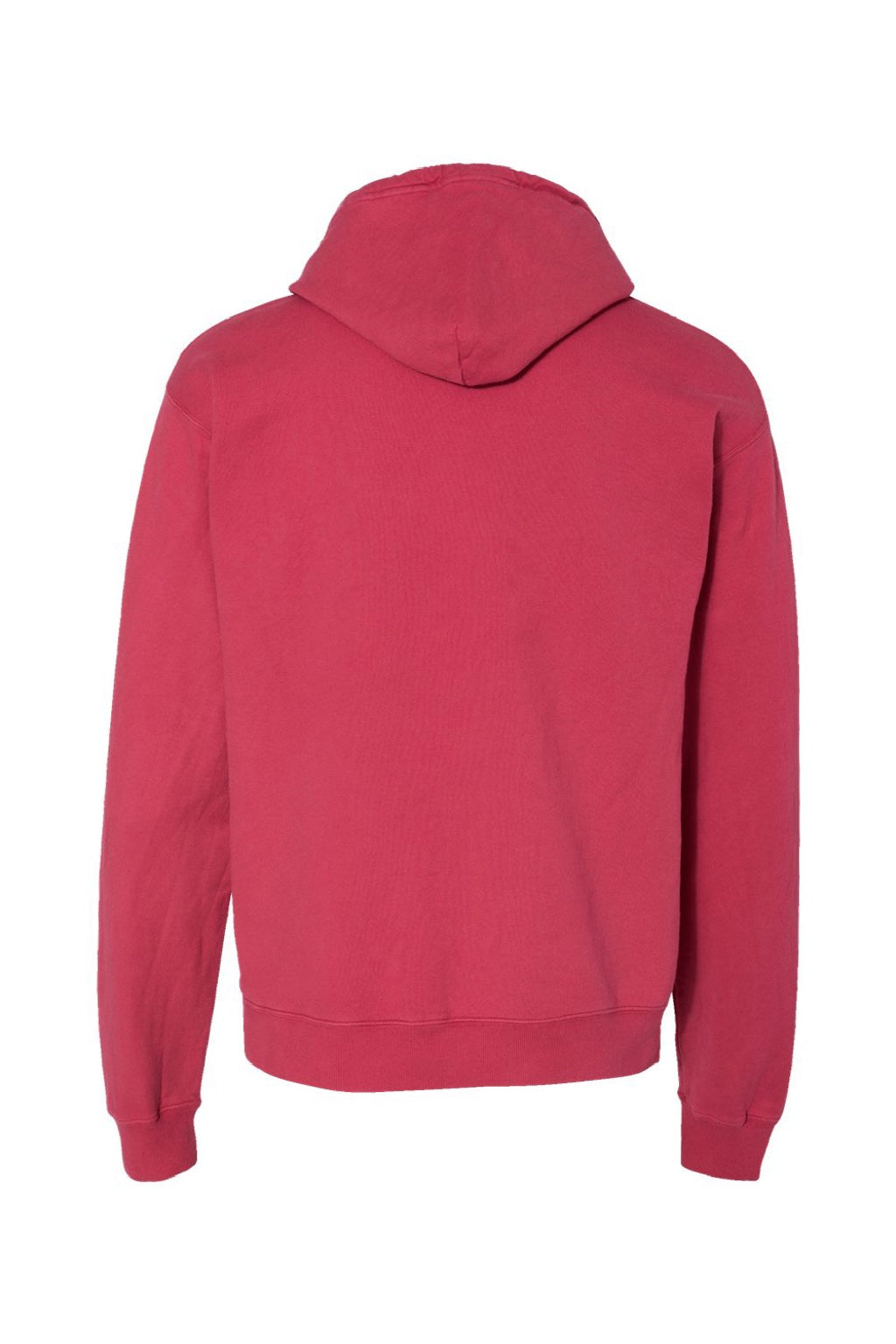 ComfortWash By Hanes GDH450 Mens Hooded Sweatshirt Hoodie w/ Pouch Pocket Crimson Fall Red Flat Back