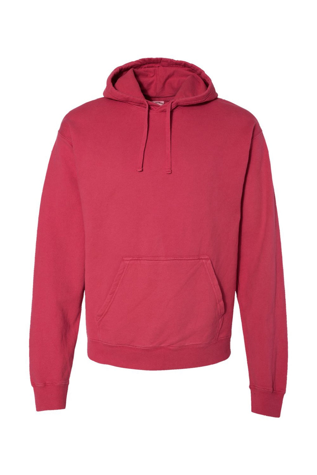 ComfortWash By Hanes GDH450 Mens Hooded Sweatshirt Hoodie w/ Pouch Pocket Crimson Fall Red Flat Front