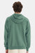 ComfortWash By Hanes GDH450 Mens Hooded Sweatshirt Hoodie w/ Pouch Pocket Cypress Green Model Back