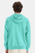 ComfortWash By Hanes GDH450 Mens Hooded Sweatshirt Hoodie w/ Pouch Pocket Mint Green Model Back