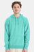 ComfortWash By Hanes GDH450 Mens Hooded Sweatshirt Hoodie w/ Pouch Pocket Mint Green Model Front